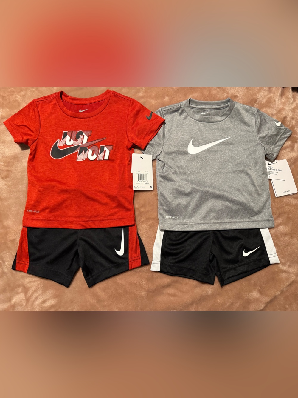 NWT Bundle of 2 Nike Dri-Fit T-Shirts and Shorts Sets, Boys Size 2T